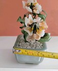  5" Vintage Jade Bonsai Flower Tree Green Square Celadon Pot — photo 8