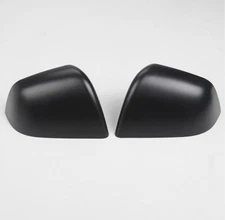 Pair Matte Black Side Door Wing Mirror Cover Trim For Tesla Model Y 2019-2023