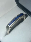 Vintage Solid Sterling Silver Blue Lapis Inlay Southwestern Ring Size 10