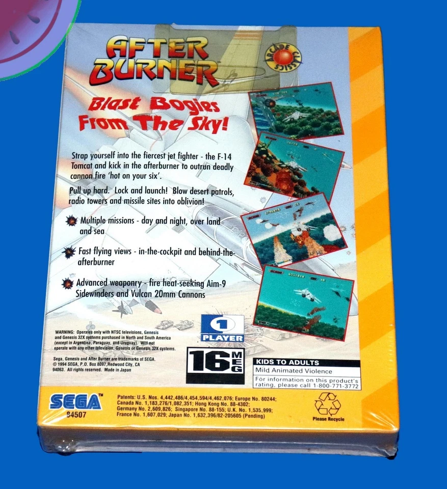 New FACTORY SEALED Sega 32X Game Genuine AFTERBURNER 100% Authentic CIB in Box - Image 2 of 4