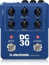 TC Electronic DC30 PREAMP Guitar Pedal | Dual-Channel Guitar Preamp with