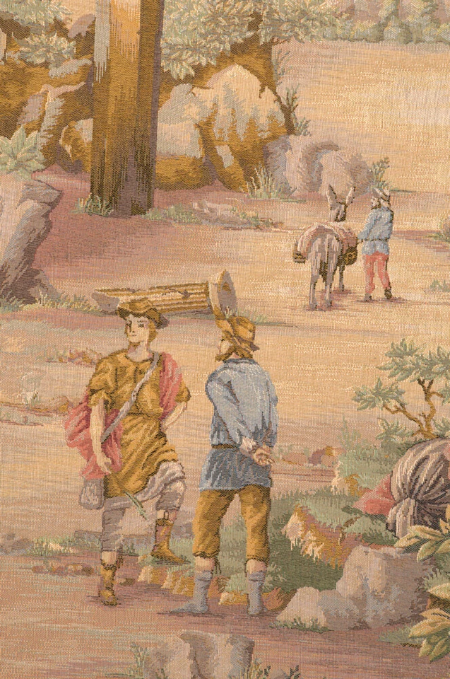 Vue старинный пустыни пейзаж французский гобелен настенное искусство вися (новый) - 58 x 76 дюймов - Изображение 4 из 4