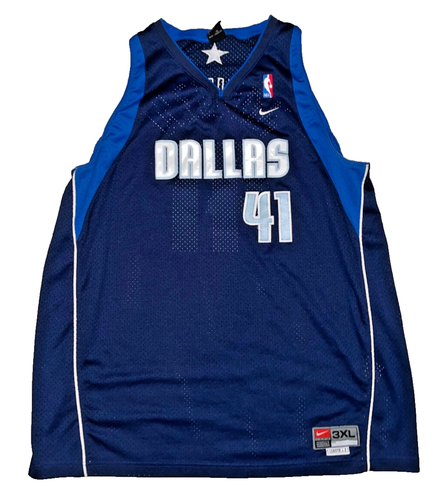 Dallas Mavericks Dirk Nowitzki #41 Nike Jersey Size 3XL +2 Length Vintage RARE - Picture 2 of 11