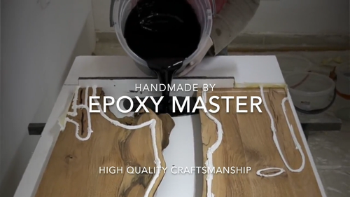 Custom River Conference Table with Smokey Black Epoxy – Modern Luxury Design - Video 1 of 1