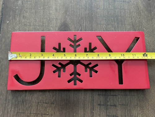 Crate And Barrel Metal Joy Trivet Christmas Holiday Snowflake VGC Rare Find! - Picture 2 of 6