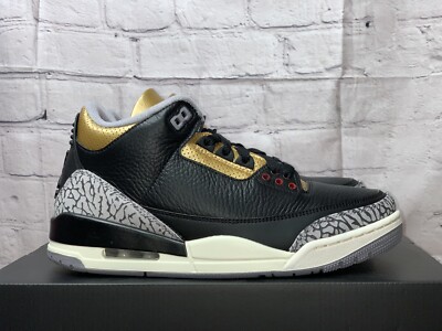 NIKE AIR JORDAN RETRO BLACK GOLD WOMEN'S SIZE NEW CK9246-067