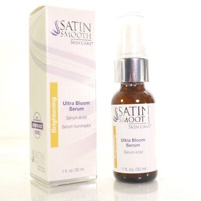 LOT OF 2  Satin Smooth Brightening Ultra Bloom Serum  Face 1 oz. each