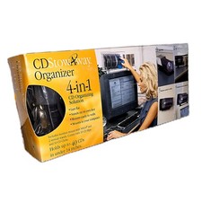 Neu CD Stow Away Organizer Original 2002 Aufbewahrung Rack Display CD Ständer