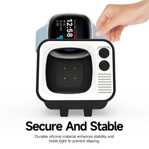 Desktop TV Charging Dock Holder Fitbit Versa 3/4 Cradle for Fitbit Sense 2/1 - Picture 7 of 14