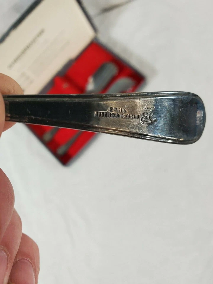 Juego de 3 piezas para servir queso Sheffield Cheese Master de colección caja de platos plateados Inglaterra usado en excelente estado Foto 4 de 4