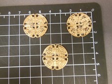 Segmented filigree circle 3 Brass stamping jewelry finding osb106 