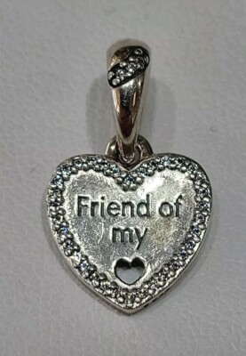 Authentic Pandora 925 Sterling Silver Hearts of Friendship Dangle