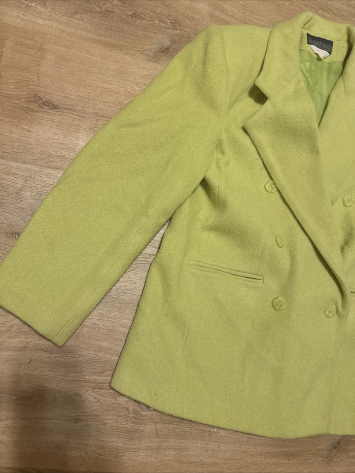 Herman Geist Rosa Lana Texturizada 3 Botones Talla 8p Foto 2 de 4