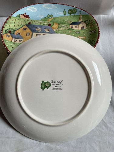 Set 7 Sango Green Acres 4873-20 Ovale Essteller 11,25" x 10,5" Country Farm - Bild 11 von 14