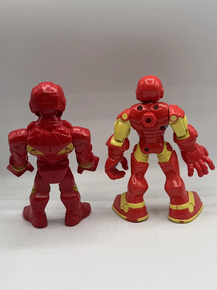 Lote de 4 figuras Playskool Hasbro Marvel Super Hero Adventures Iron Man y Iron Man Foto 3 de 4