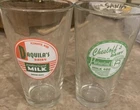 Lot Of 2 - Pottery Barn Pint Glass Drinking Dairy Milk VTG Advertisement