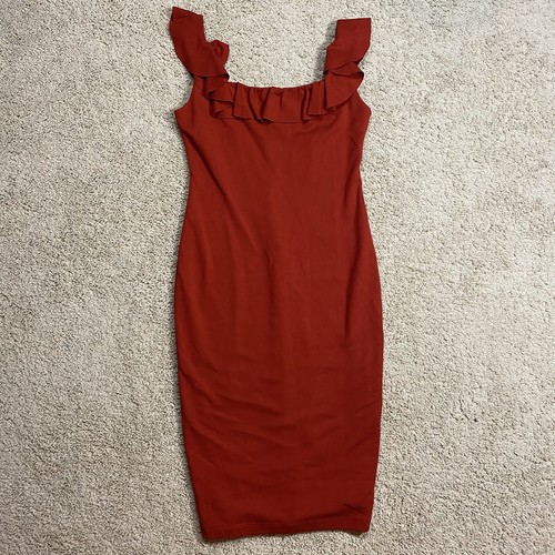 NWT Bailey44 Anthropologie Wild Swan Red Ruffle Petite Dress Womens Size MP - 第 1/10 張圖片