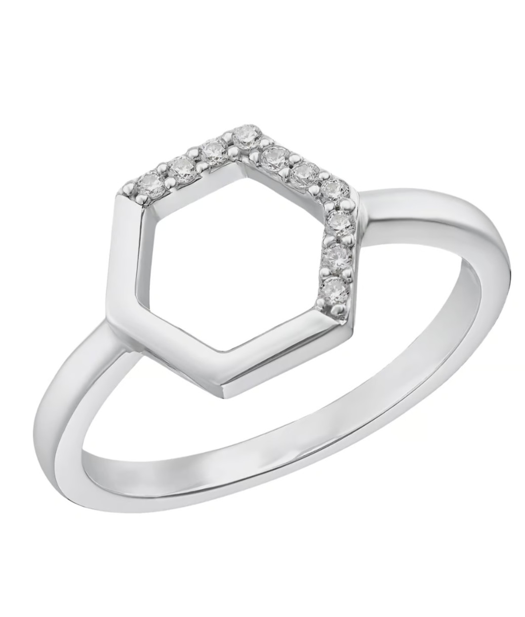 s.Oliver 2031425 Даменринг-Полирт, 925 Зильбер-мит-Вайсен-Штайнен, гр.54 neu