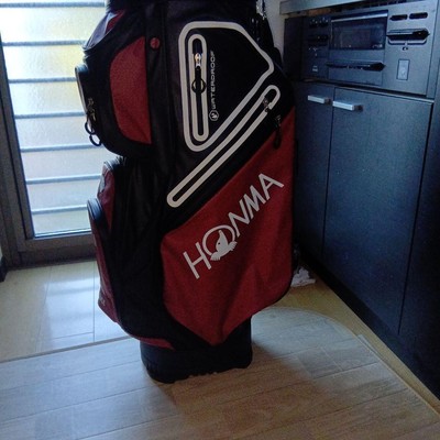 HONMA Golfbag Caddy Caddy Bag selten wasserdicht schwarz rot 14 Divisionen Ja...