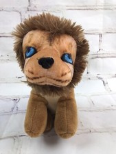 Dandee Lion Lovey Brown Stuffed Animal Plush 7" Mini Soft Toy Blue Eyes G5