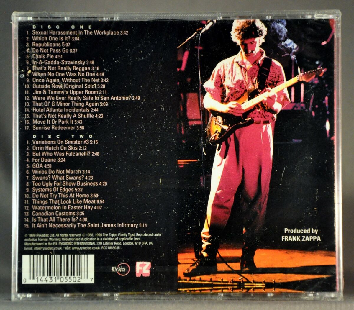 Guitar by Frank Zappa (CD, May-1995, 2 Discs, Rykodisc) for Guitar by Frank Zappa (CD, May-1995, 2 Discs, Rykodisc) for