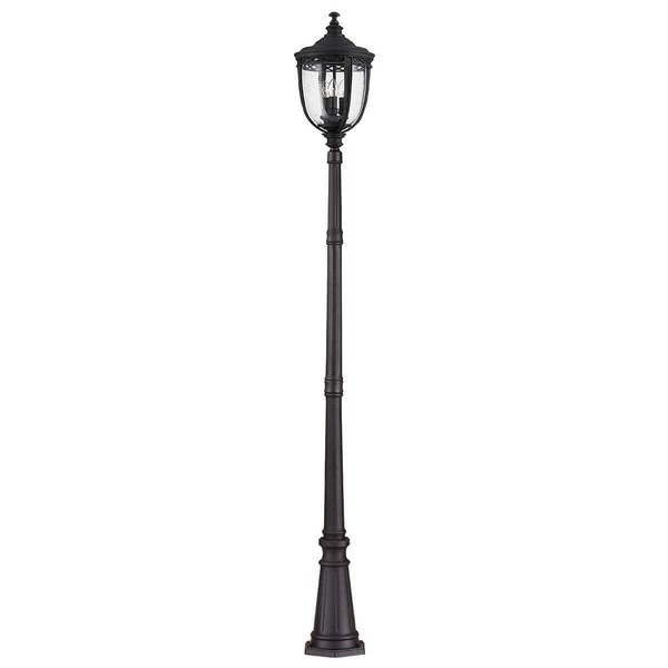Elstead English Bridle AußEn-Stehleuchte E14 3-Fach 243Cm Schwarz IP44-image