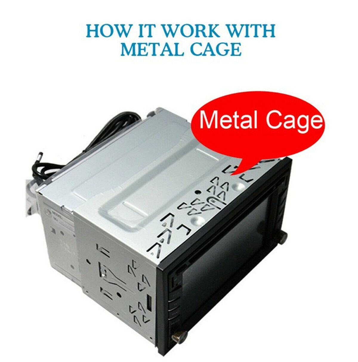 Silver Double 2Din Car SUV Stereo Radio DVD Player Metal Frame Mounting