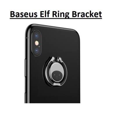 360 DEGREES ROTATION ZINC ALLOY PLATING ELF RING PHONE BRACKET HOLDER