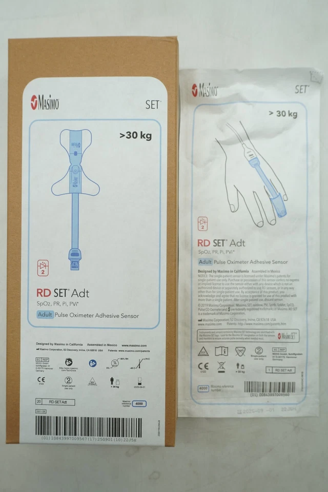 Masimo 4000 RD SET Adt Oxímetro de Pulso Sensor Adhesivo Adulto, Caja de 20 Sensores Foto 4 de 4