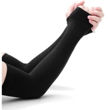 Women Long Elbow Fingerless Gloves Sun Protection