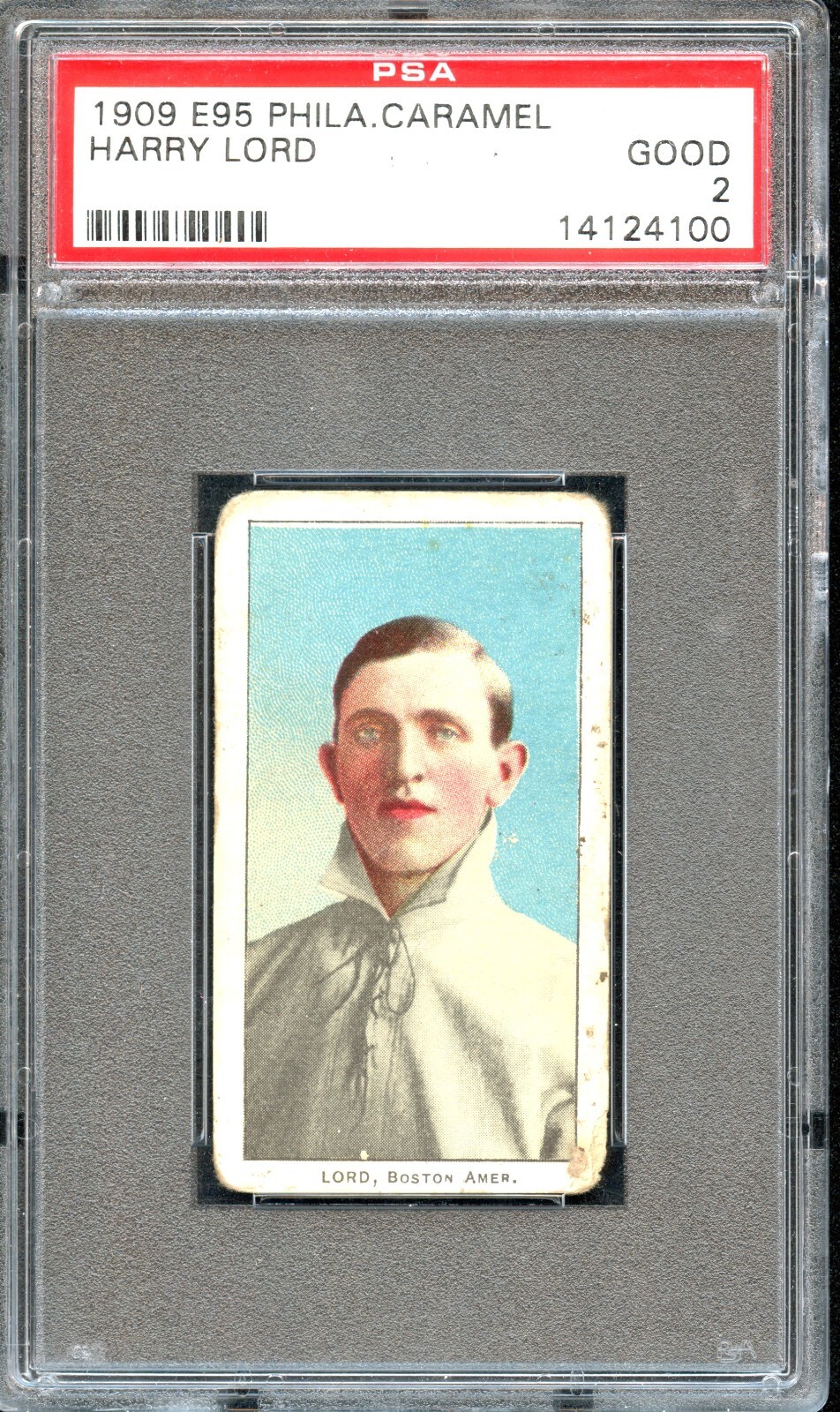 BB - 1909 E95 - Philadelphia Carmel - Harry Lord - PSA 2 - Good