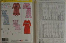 Simplicity- 8272- Child's and Girls' Sleepwear and Robe. Cozy Wear