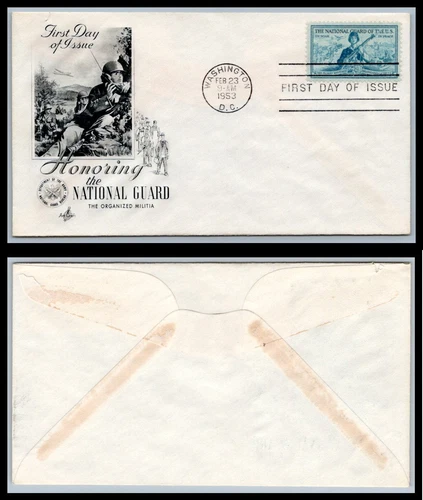 US FDC # 1017 3c National Guard  ArtCraft   1953, 9p7153