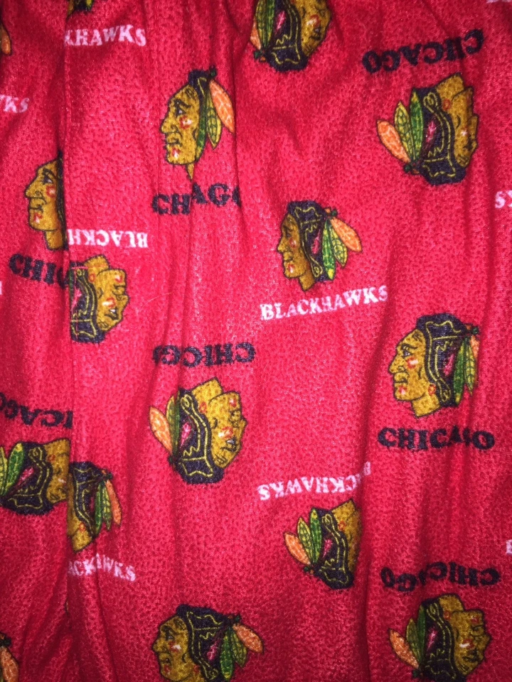 CHICAGO BLACKHAWKS РЕБЕНКА РАЗМЕР СРЕДНИЙ 10/12 ПИЖАМА БРЮКИ GUC - Изображение 2 из 4