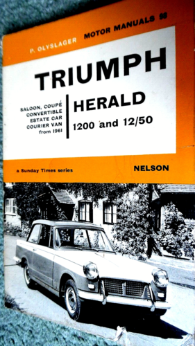 PIET OLYSLAGER MOTOR MANUALS #98: TRIUMPH HERALD 1200 AND 12/50 - Picture 1 of 2