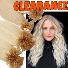 Pre-Bonded Keratin Nail U Tip Remy 100 Human Hair Extensions/16-22Inch 100g USA
