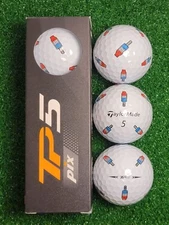 TaylorMade TP5 Pix Golf Balls - Rocket Pop - One Sleeve (3 balls)