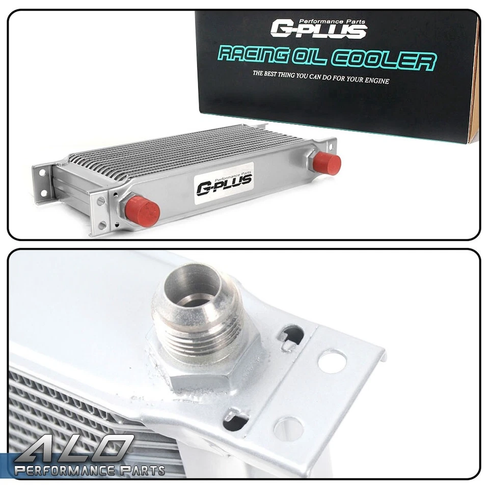 Enfriador de aceite de transmisión de motor de aluminio negro apto para universal 30 filas 10AN Foto 4 de 4