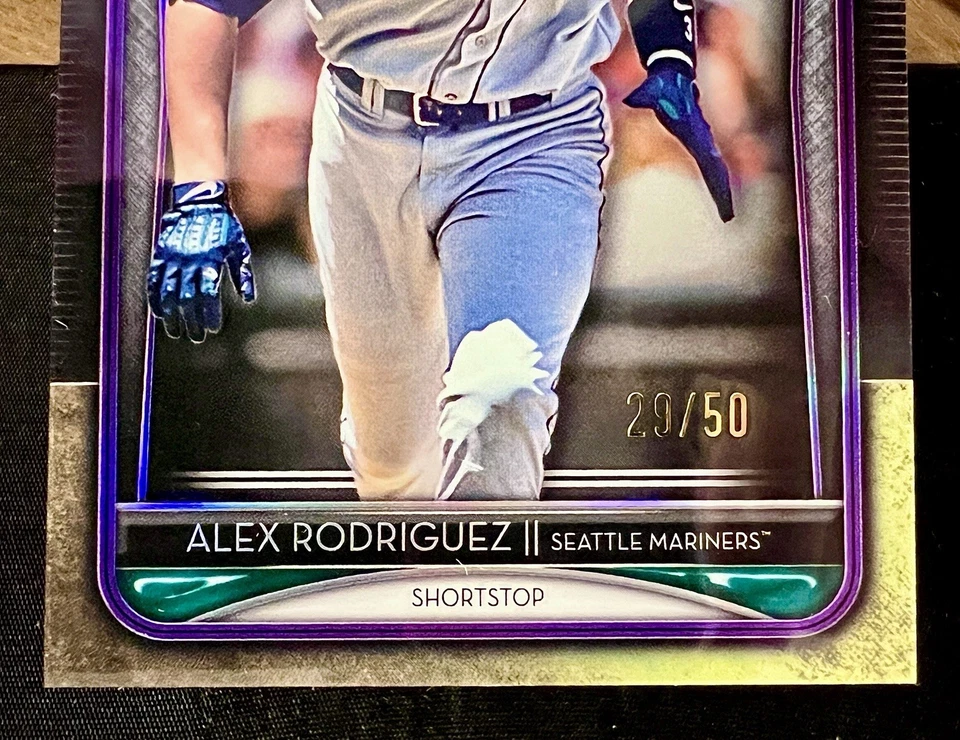 Amethyst Alex Rodriguez 29/50 | Seattle Mariners | 2020 Topps Tribute #3 - Image 3 of 4
