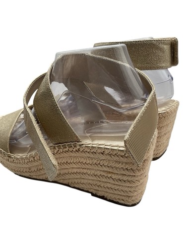 Franco Sarto L-Carezza Gold Espadrilles Size 8.5 Retail $99 - Zdjęcie 8 z 12