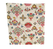 Folk Art Scandinavian Swedish Curtain Panel R...