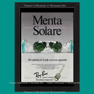 90er Jahre * Original Werbung 'Ray-Ban - Solar Mint - Um die Sonne zu versüßen
