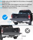 Universal 42" Dual-Side Rotatable Pickup Truck Tailgate Ladder, Black