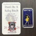 Morton's Salt SALTY B!TCH Tormint 1 Oz .999 Silver UV Double Color Art Bar COA