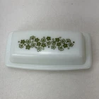 Vintage Pyrex Green Spring Blossom Crazy Daisy 7” Butter Dish Lid 72-B SmallChip