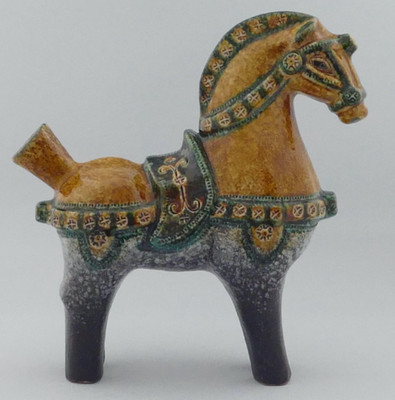 ALDO LONDI Bitossi Vintage 60er art pottery DESIGN Pferd Figur horse figurine