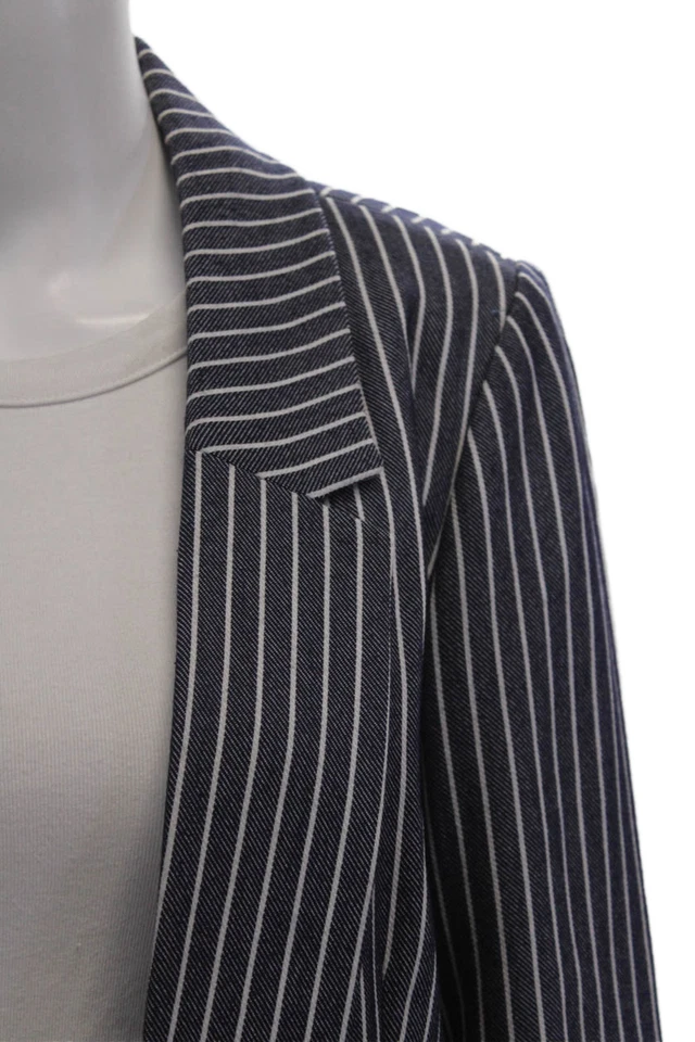 Chaqueta a rayas BCBGeneration para mujer manga larga forrada dobladillo abertura talla XS Foto 2 de 4