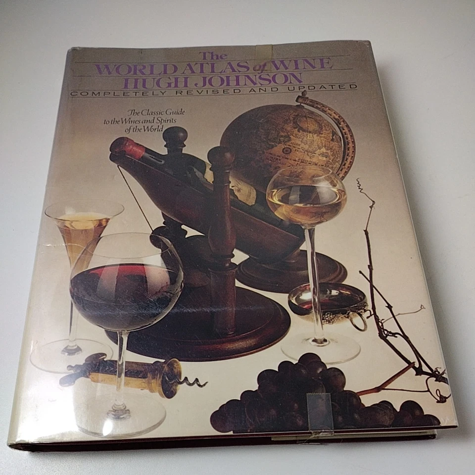Vintage The World Atlas of Wine Hugh Johnson Hardcover 1980 Wine Guide Book Maps Foto 2 de 4