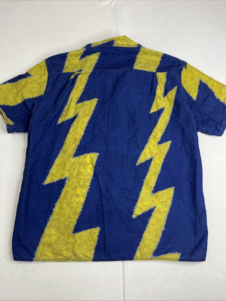 Camisa de campamento Kapital Aloha Thunder mezcla de lino para hombre talla 3 grande Foto 2 de 4