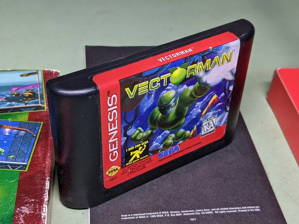Vectorman [Cardboard Box] Sega Genesis Complete in Box - Image 3 of 4